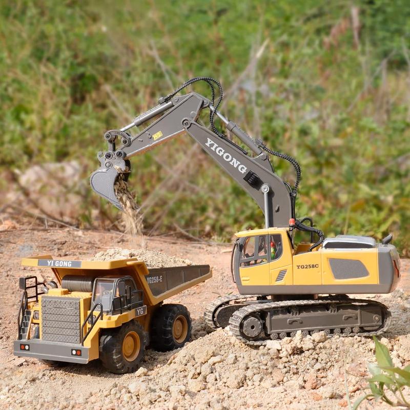 Glamgo Remote Control Car 1:20 Scale Children's Toy Excavator Remote Control Car