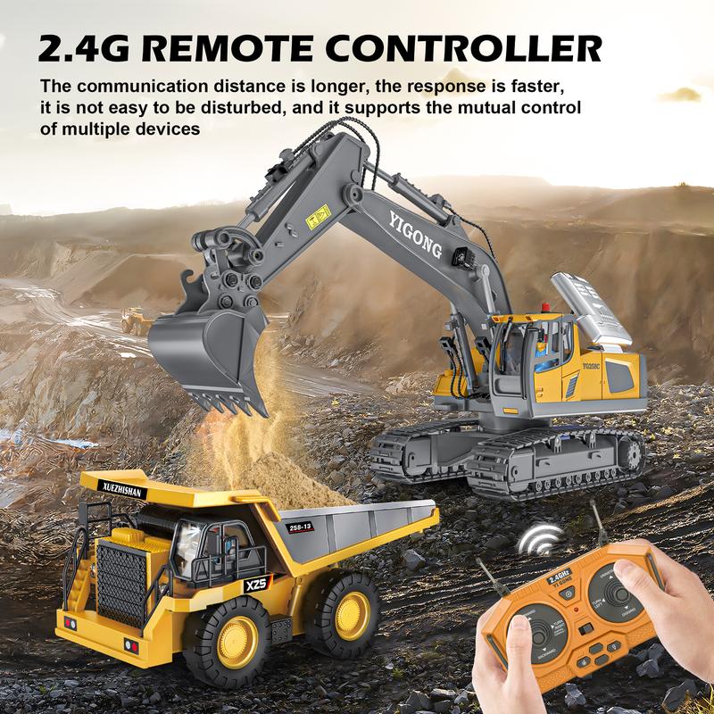 Glamgo Remote Control Car 1:20 Scale Children's Toy Excavator Remote Control Car