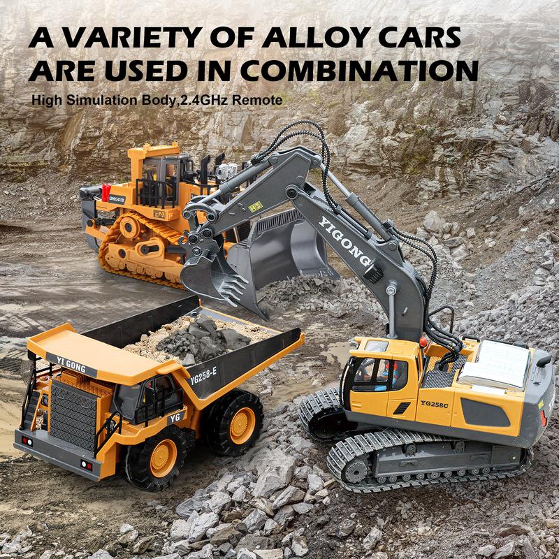 Glamgo Remote Control Car 1:20 Scale Children's Toy Excavator Remote Control Car