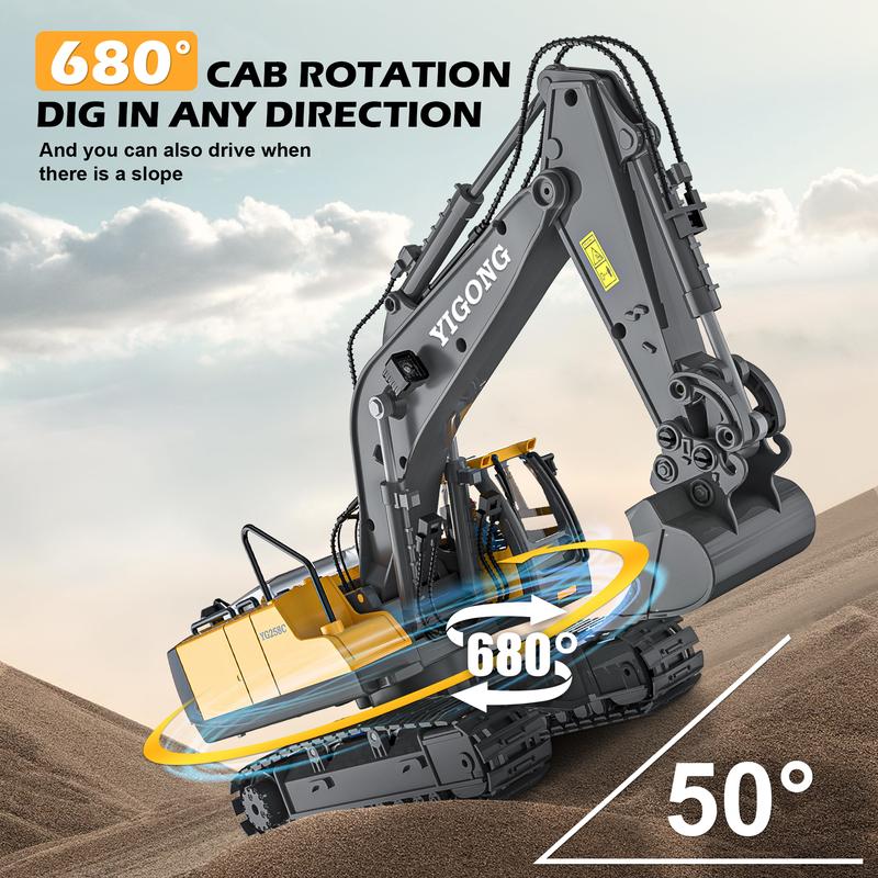 Glamgo Remote Control Car 1:20 Scale Children's Toy Excavator Remote Control Car